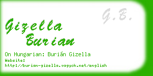 gizella burian business card