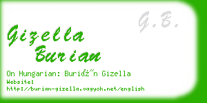 gizella burian business card